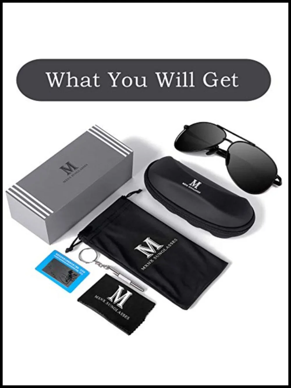 Polarized Aviator Sunglasses UV400 Protection Alloy Frame Lightweight Driving